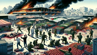 Tentara Israel hancurkan pasar sayur Palestina
