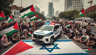 mobil patroli lindas bendera Israel